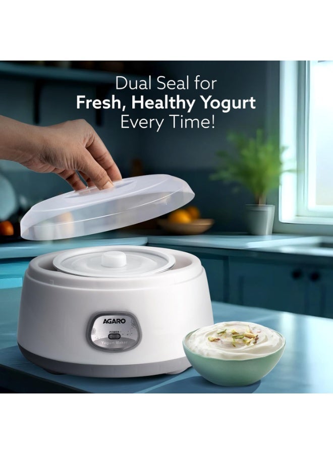 AGARO Classic Portable Yogurt Maker, 1.2L Capacity, Electric, Automatic, Medium (33603) - Image 3